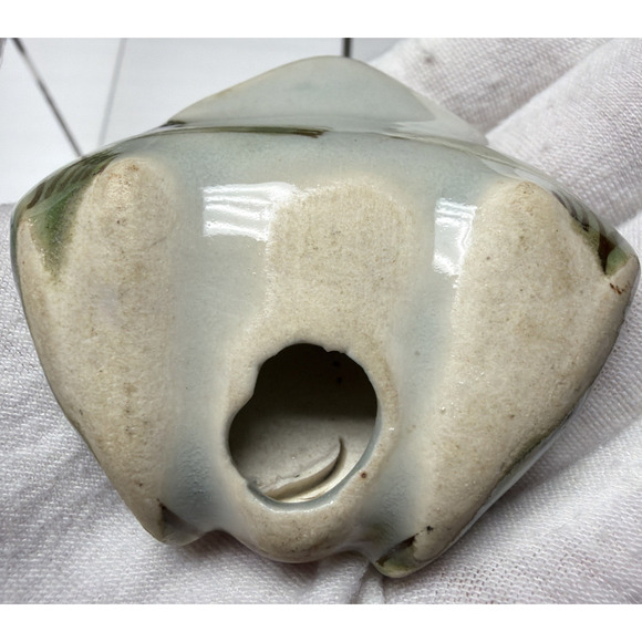 Vintage Mexican Folk Art Tonala Frog Toad Sitting Floral Painted Figurine - Picture 8 of 16